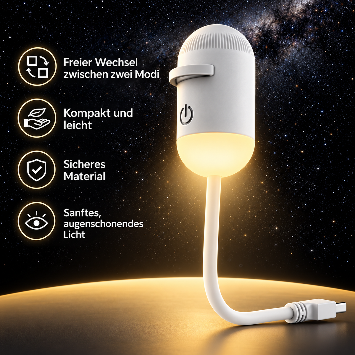 2-in-1 Galaxie-Projektor & Nachtlicht