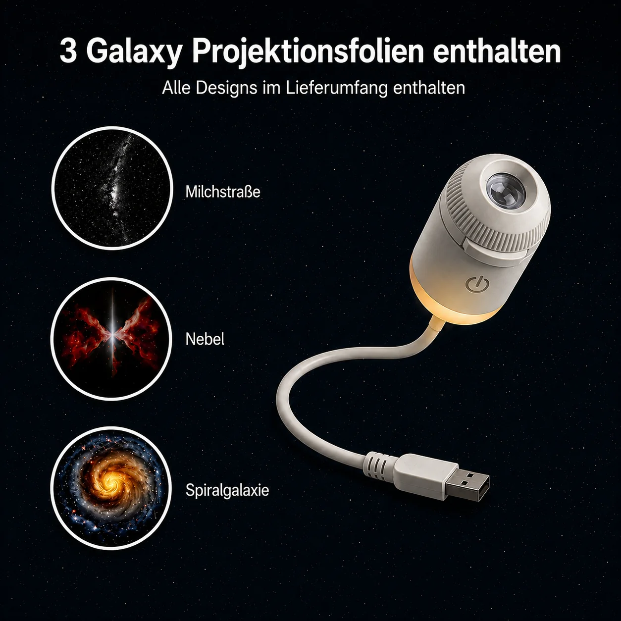 2-in-1 Galaxie-Projektor & Nachtlicht